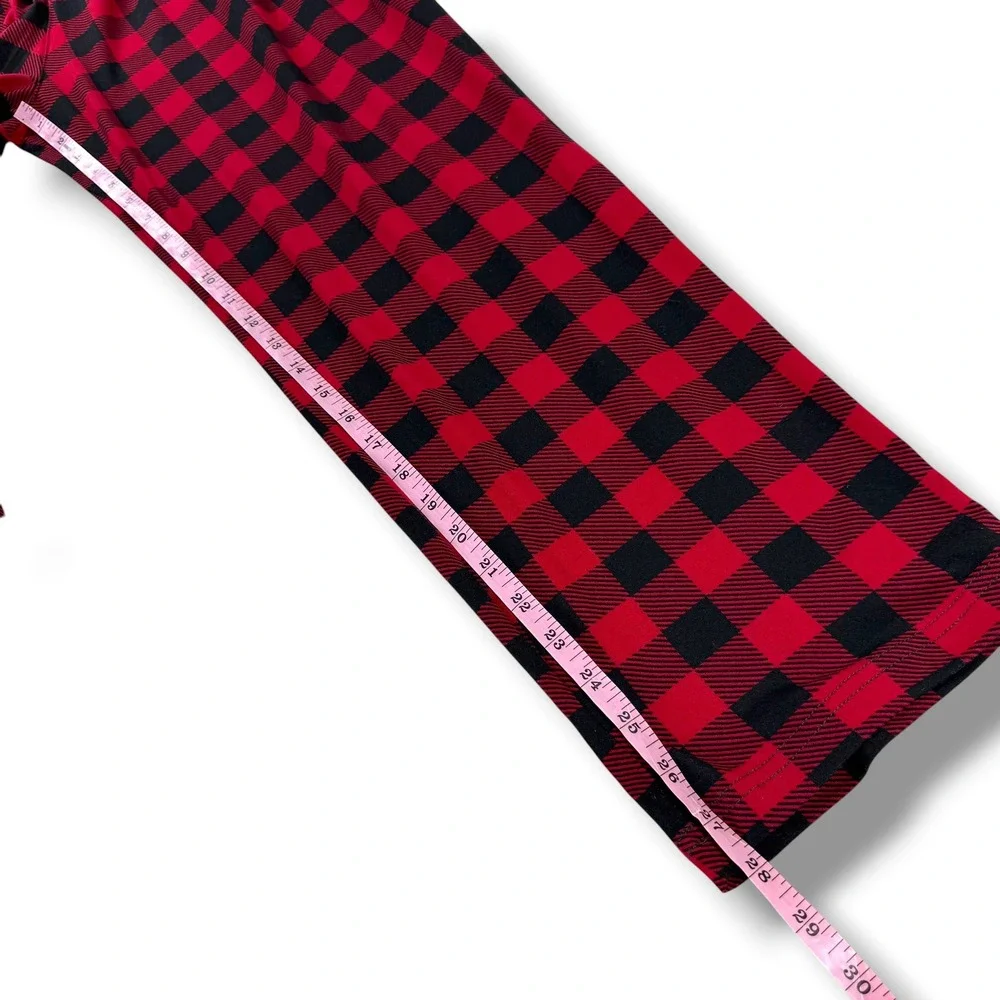 NWT Perry Ellis Portfolio Pajama Pants Mens Size Small S Buffalo Plaid Red Black